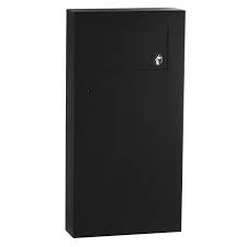 Surface-Mtd. Waste Receptacle w/Disposal Door, 3-Gal., Matte Black