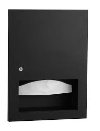Recessed Paper Towel Dispenser, Matte Black