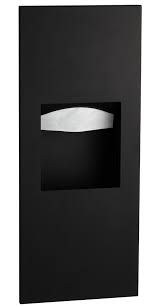 Paper Towel Dispenser and Waste Receptacle, Matte Black