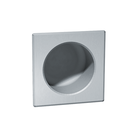Square Security Recessed Toilet Tissue Dispenser, Chase Mounted With Satin Stainless Steel Finish