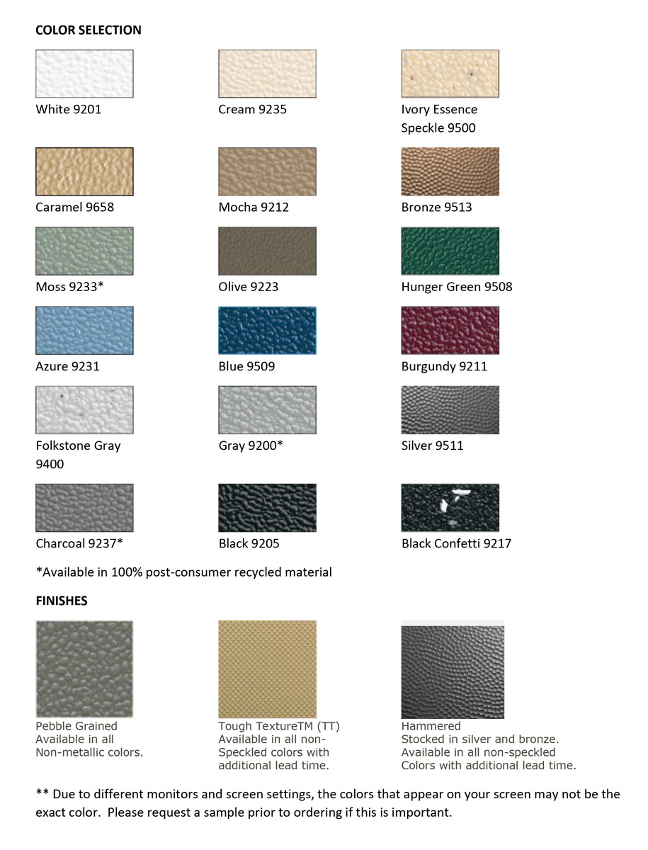 Standard Color Options